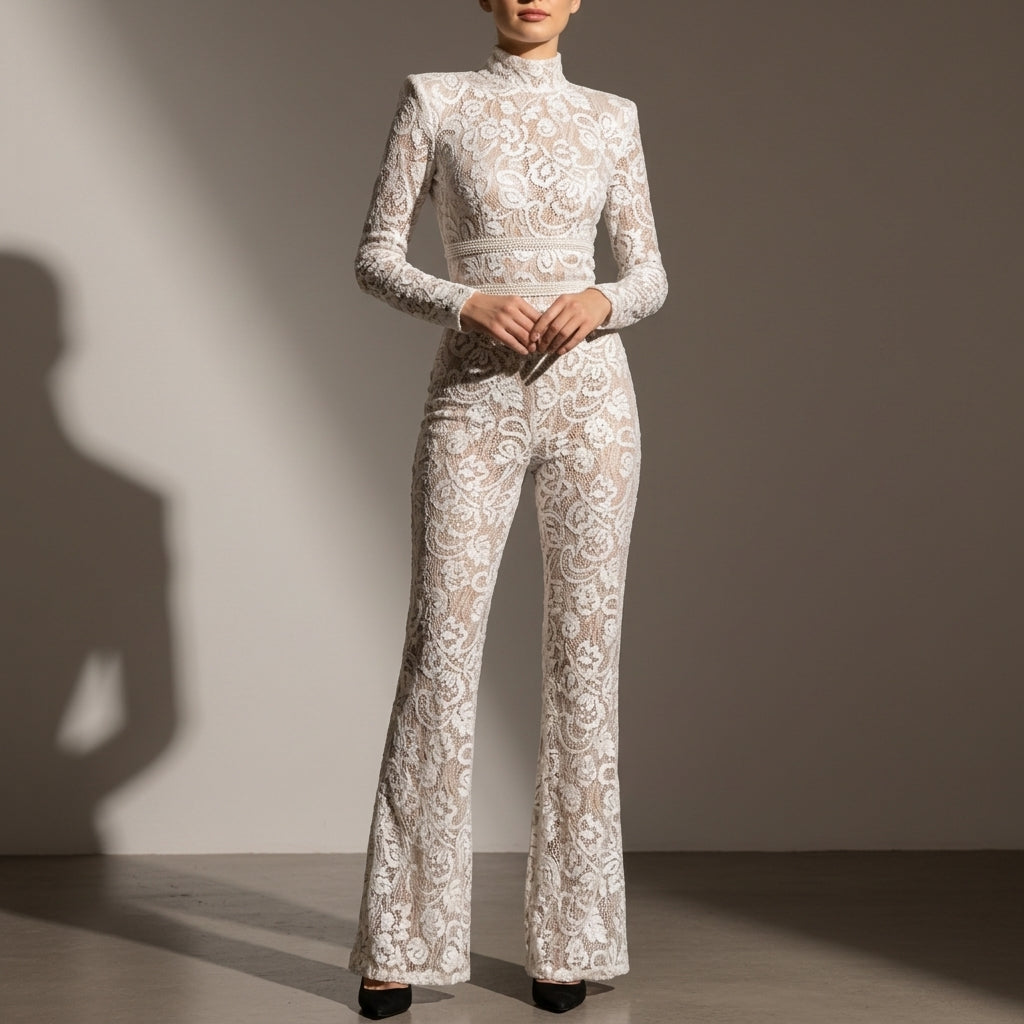 Aisyah Solid Color Lace Jumpsuit – Peter Oliveira