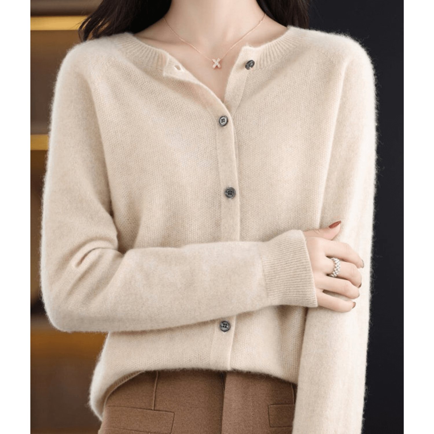 Livia Cashmere V-Neck Cardigan