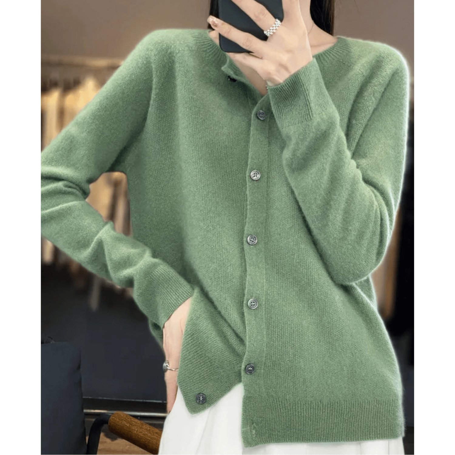 Livia Cashmere V-Neck Cardigan