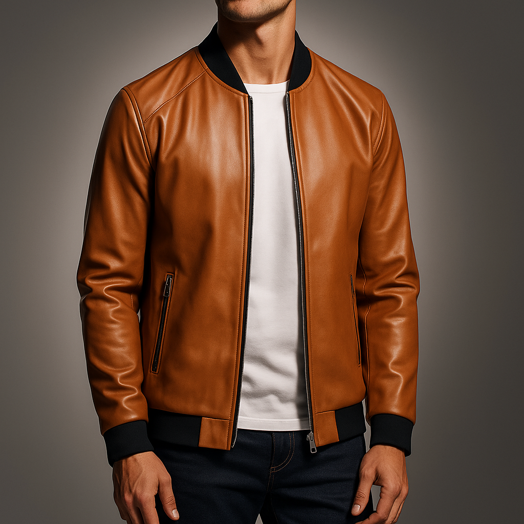 Dastan Leather Bomber Jacket