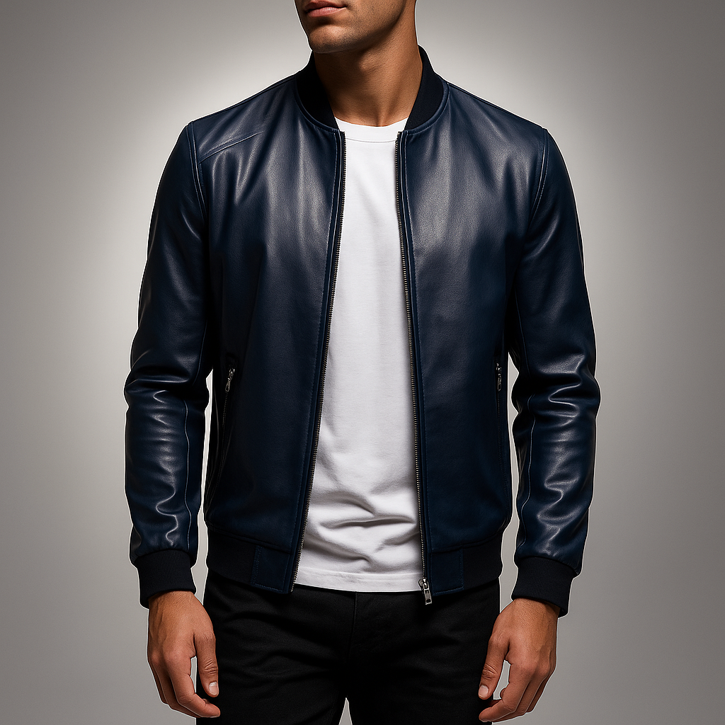Dastan Leather Bomber Jacket