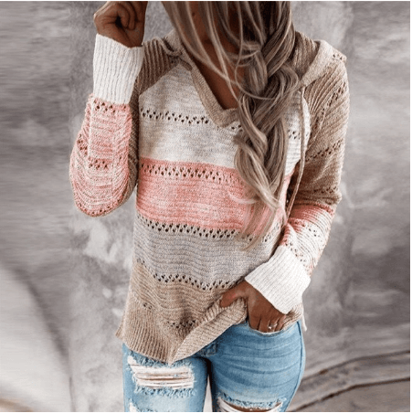 Women’s Cashmere Striped Knit Sweater