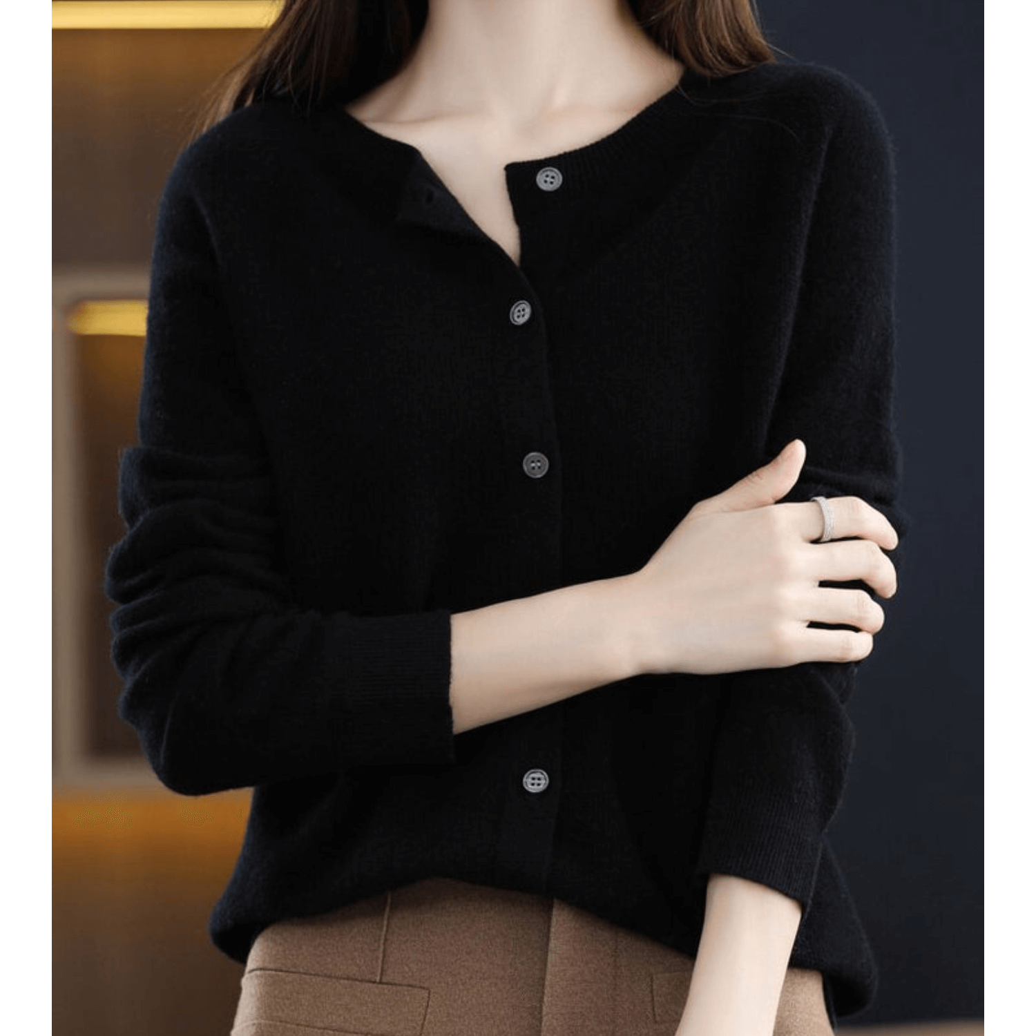 Livia Cashmere V-Neck Cardigan