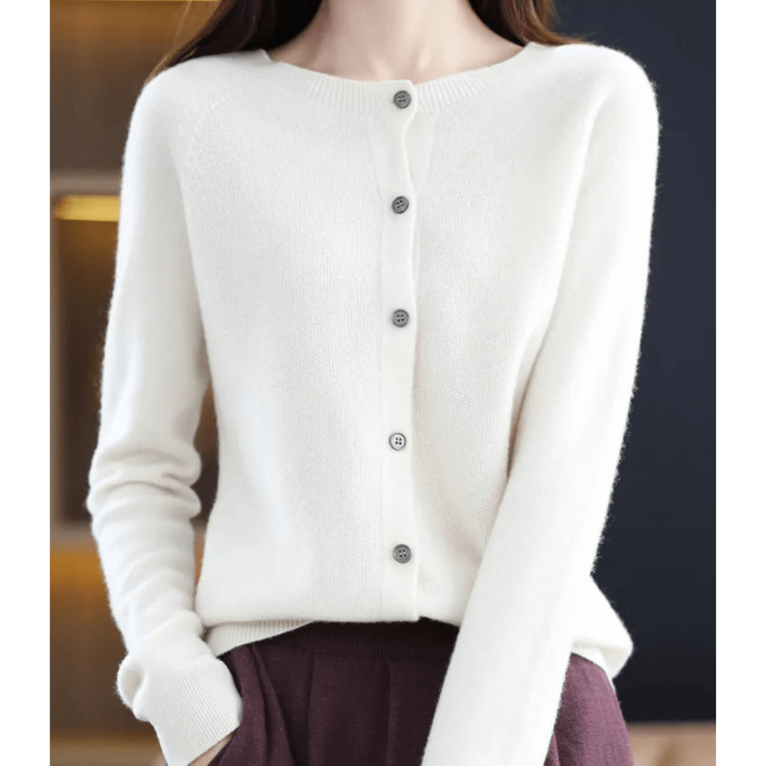 Livia Cashmere V-Neck Cardigan