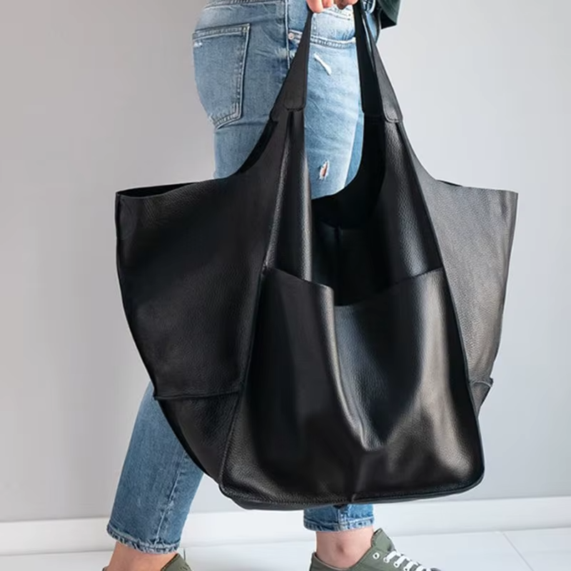 Women’s Luxe Oversized Leather Tote
