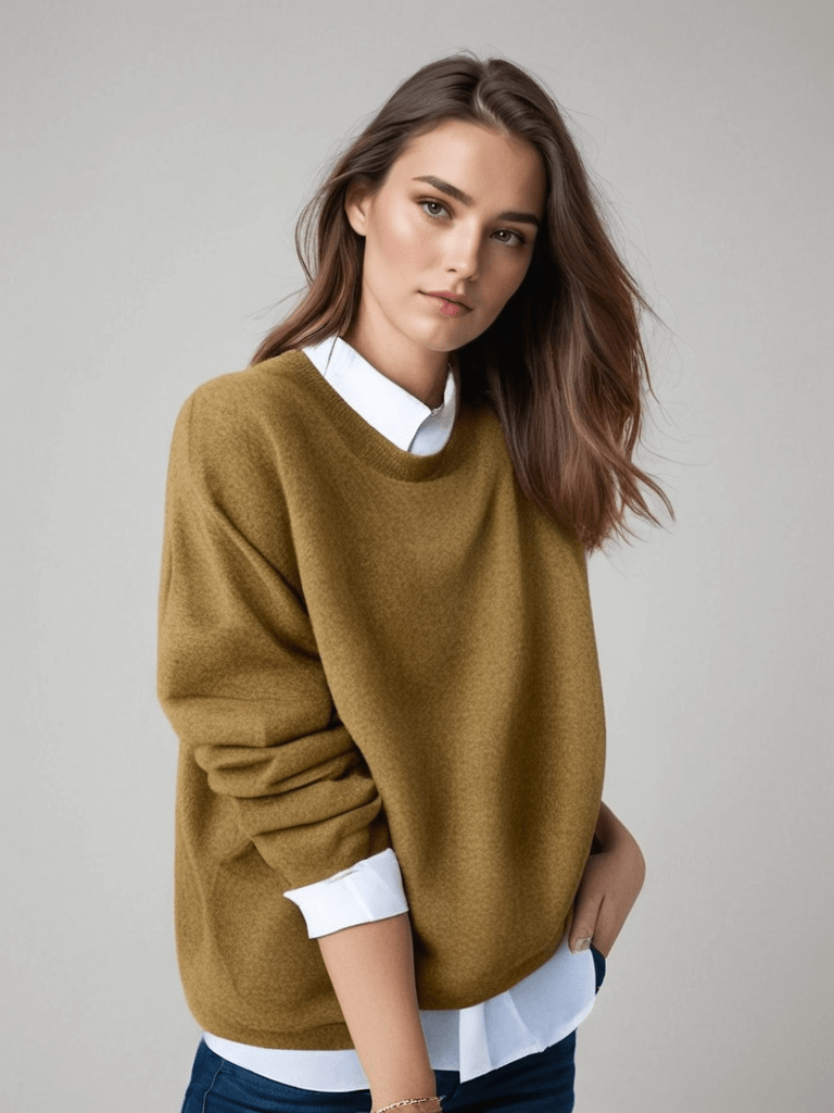 Aurelia Pure Cashmere Crewneck Sweater