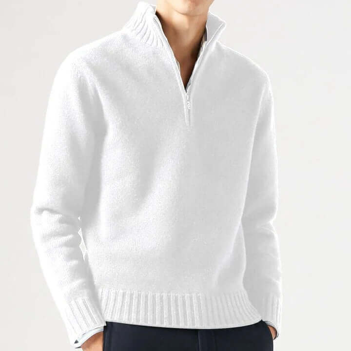 Men’s Modern Cashmere Zip Pullover