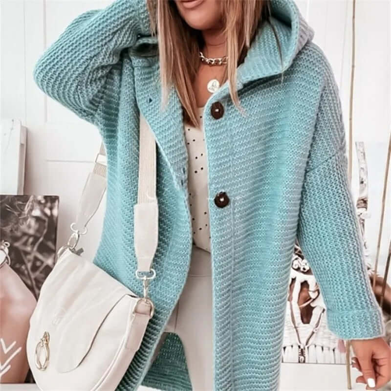 Women’s Luxury Cashmere Hooded Sweater Cardigan