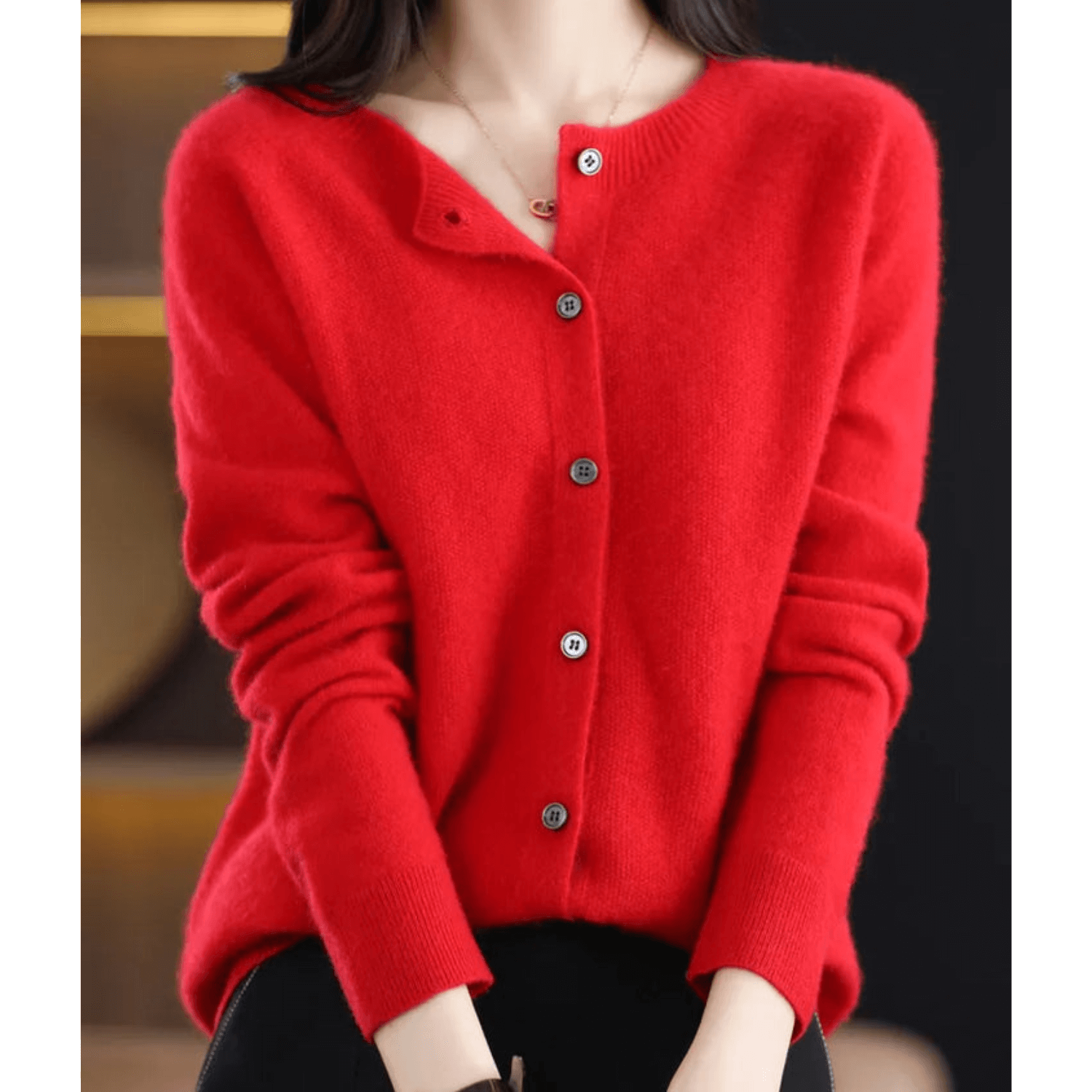 Livia Cashmere V-Neck Cardigan