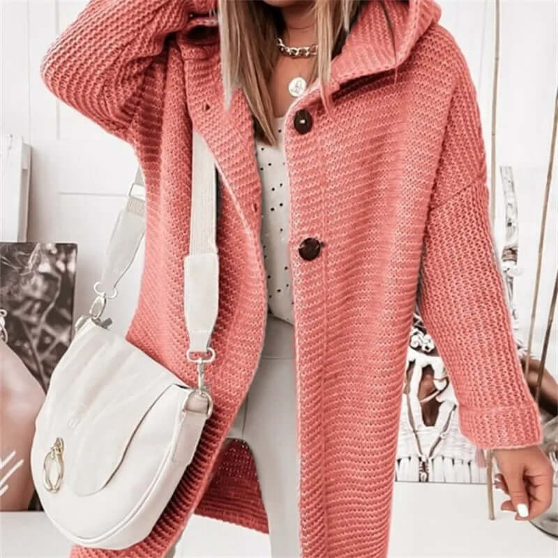 Women’s Luxury Cashmere Hooded Sweater Cardigan