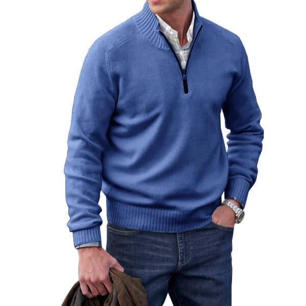 Men’s Modern Cashmere Zip Pullover