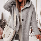 Women’s Luxury Cashmere Hooded Sweater Cardigan