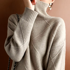 Women’s Maren Textured Knit Turtleneck Sweater