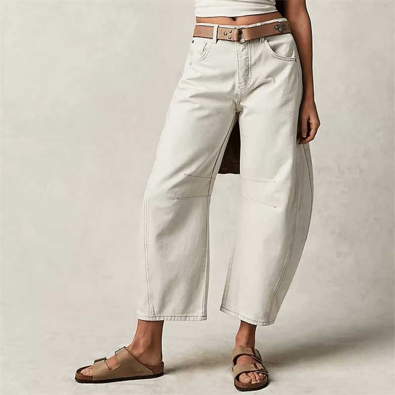 Classic Mid-Rise Barrel Denim Jeans