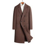 Men’s Callum Double-Breasted Herringbone Overcoat