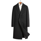 Men’s Callum Double-Breasted Herringbone Overcoat