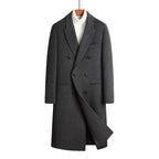 Men’s Callum Double-Breasted Herringbone Overcoat