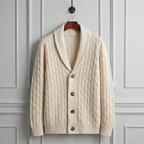 Greystone Loose Fit Wool Knit Cardigan