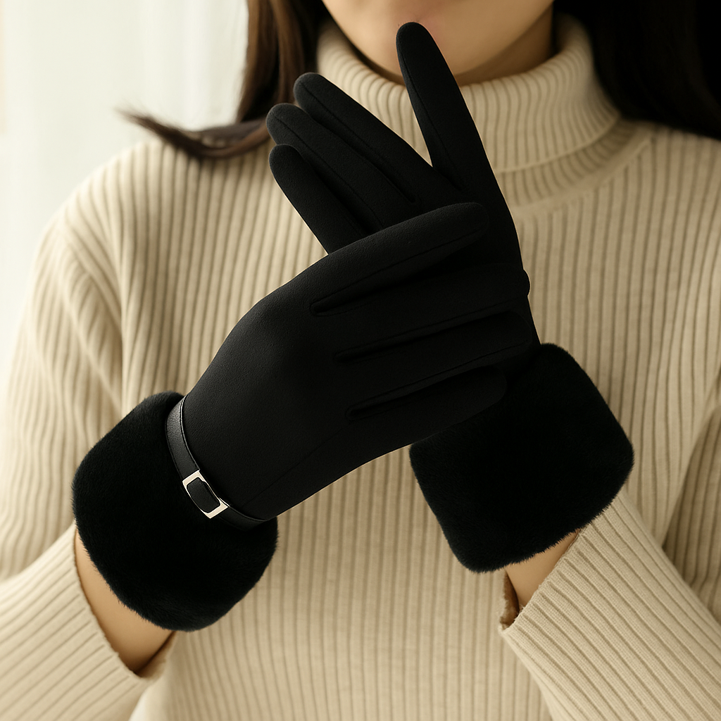 Selvano Plush Faux Suede Gloves