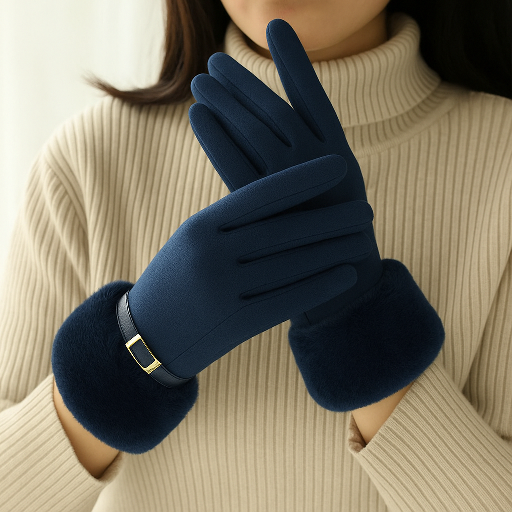 Selvano Plush Faux Suede Gloves