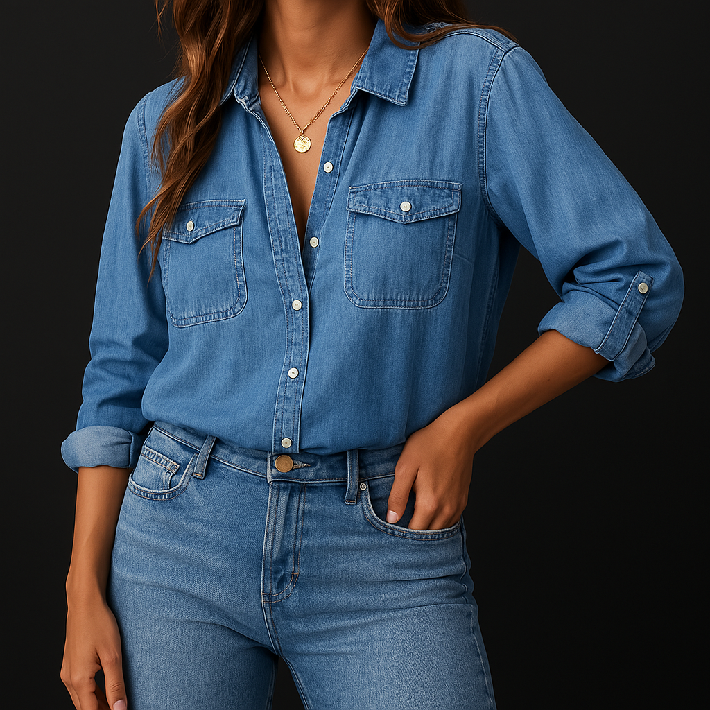 Women’s Elora Denim Button-Down Shirt