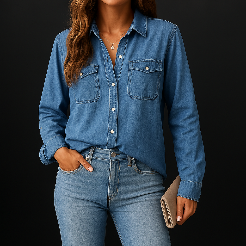 Women’s Elora Denim Button-Down Shirt