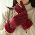 Selvano Plush Faux Suede Gloves