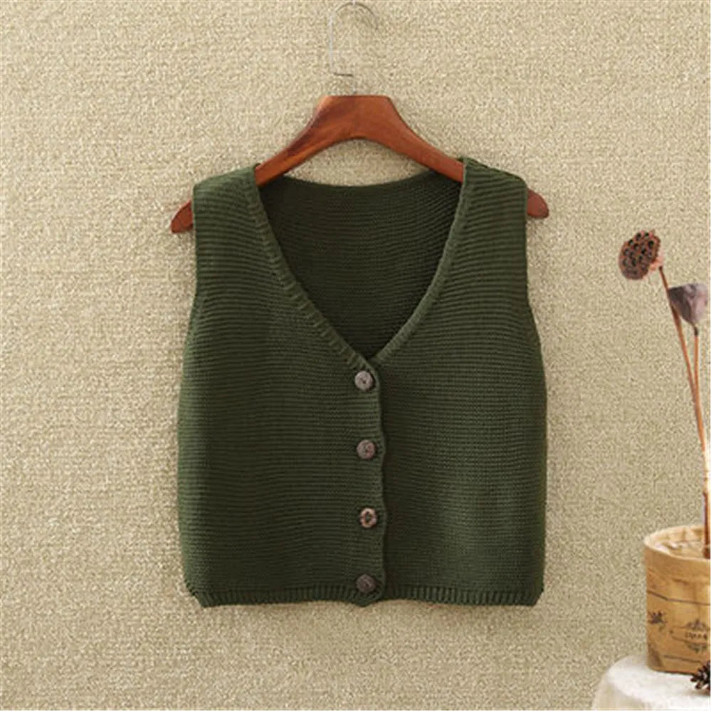 Vionna Knit Button Vest