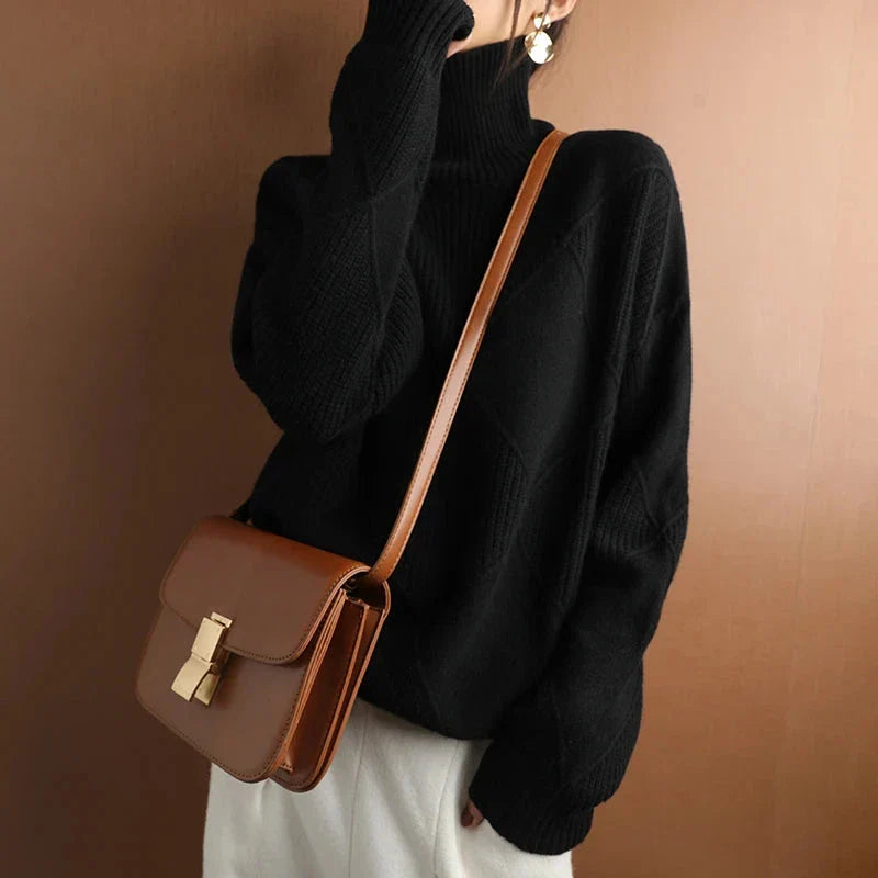 Women’s Maren Textured Knit Turtleneck Sweater