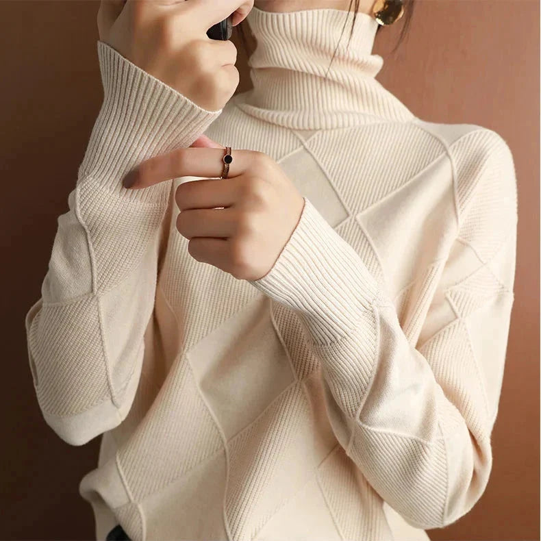 Women’s Maren Textured Knit Turtleneck Sweater