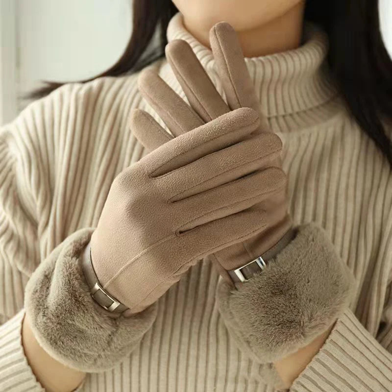 Selvano Plush Faux Suede Gloves