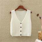 Vionna Knit Button Vest