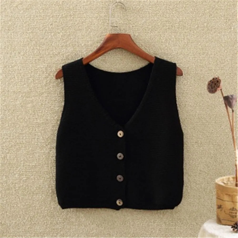 Vionna Knit Button Vest