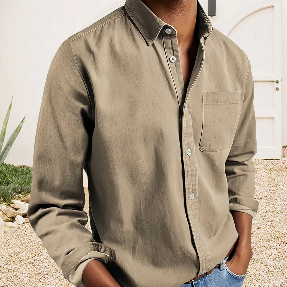 Men’s Delano Textured Cotton Shirt