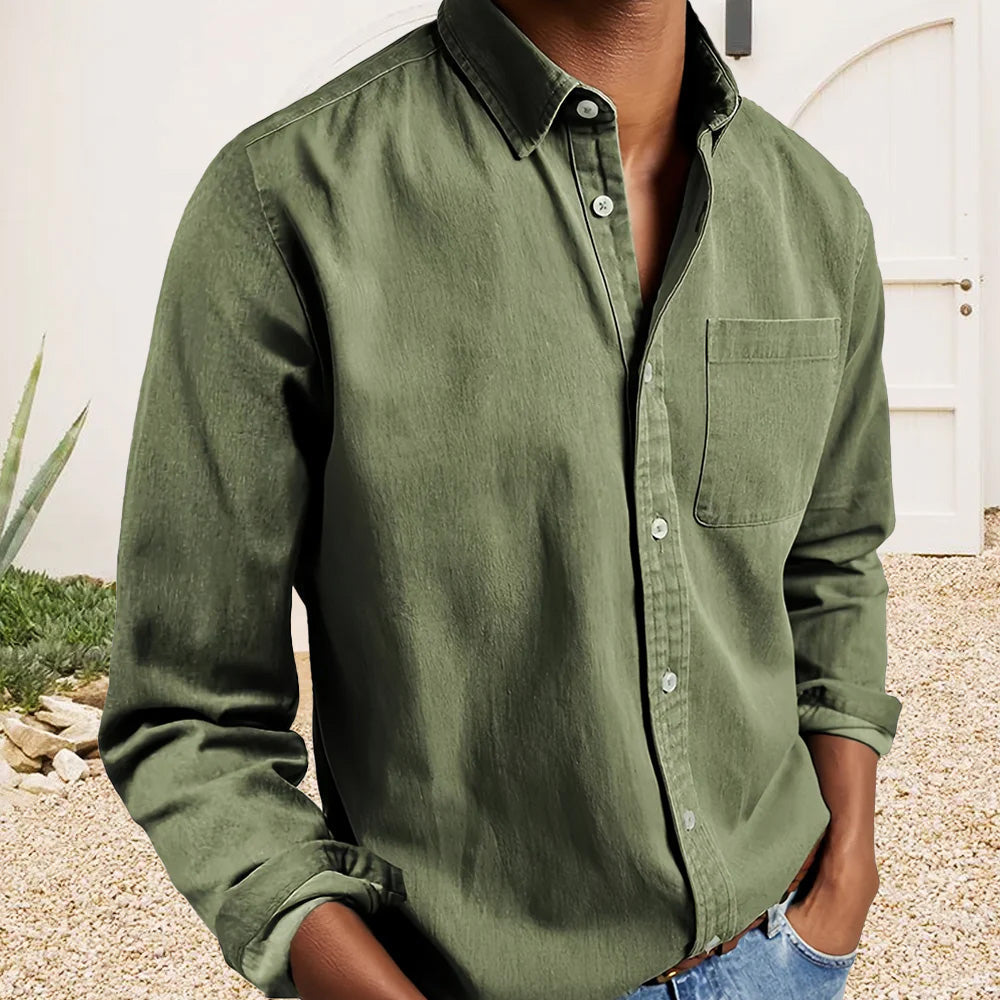 Men’s Delano Textured Cotton Shirt