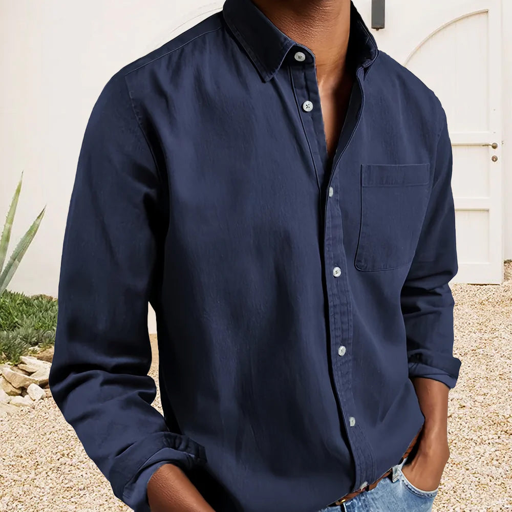 Men’s Delano Textured Cotton Shirt