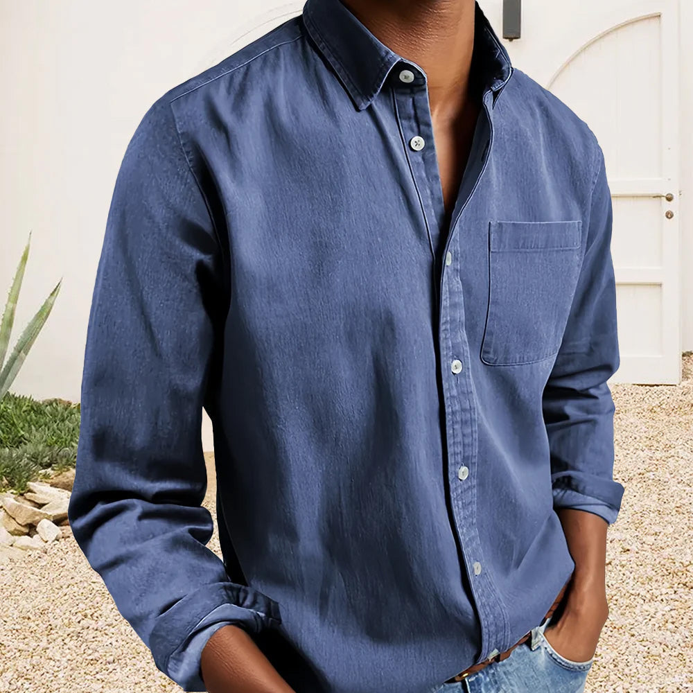 Men’s Delano Textured Cotton Shirt