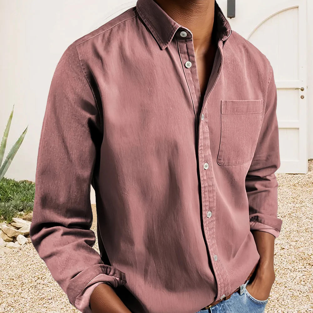 Men’s Delano Textured Cotton Shirt