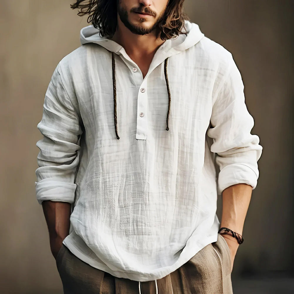 Men’s Corbin Cotton-Linen Hoodie
