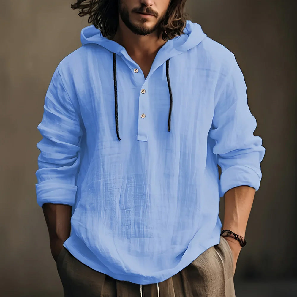 Men’s Corbin Cotton-Linen Hoodie