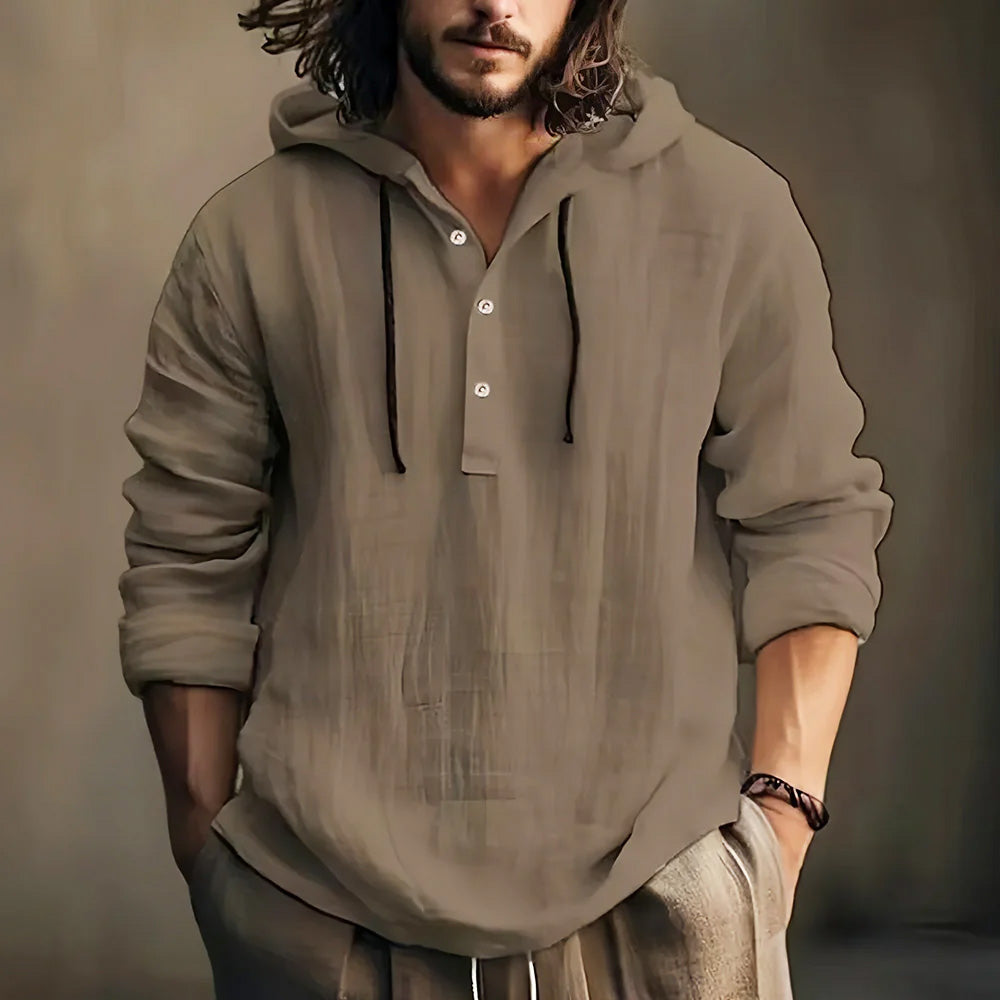 Men’s Corbin Cotton-Linen Hoodie