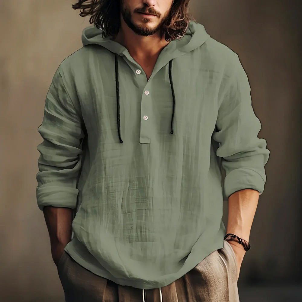 Men’s Corbin Cotton-Linen Hoodie