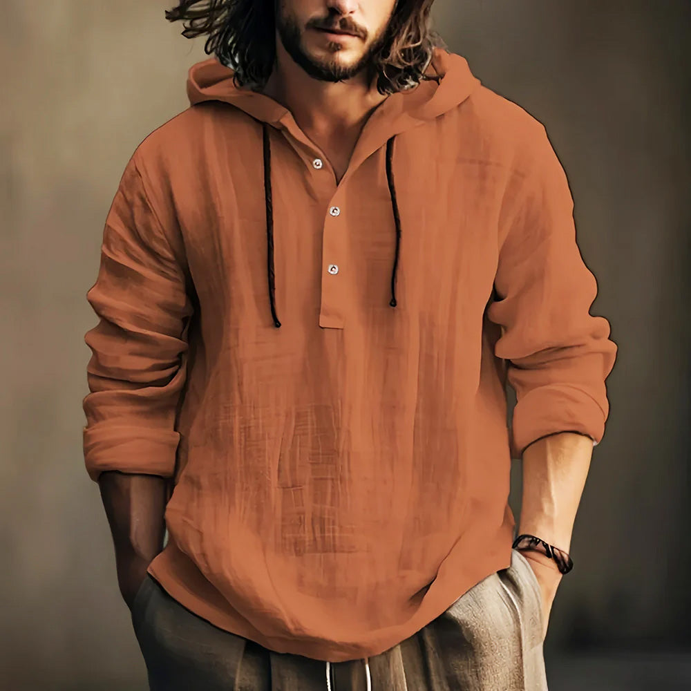 Men’s Corbin Cotton-Linen Hoodie