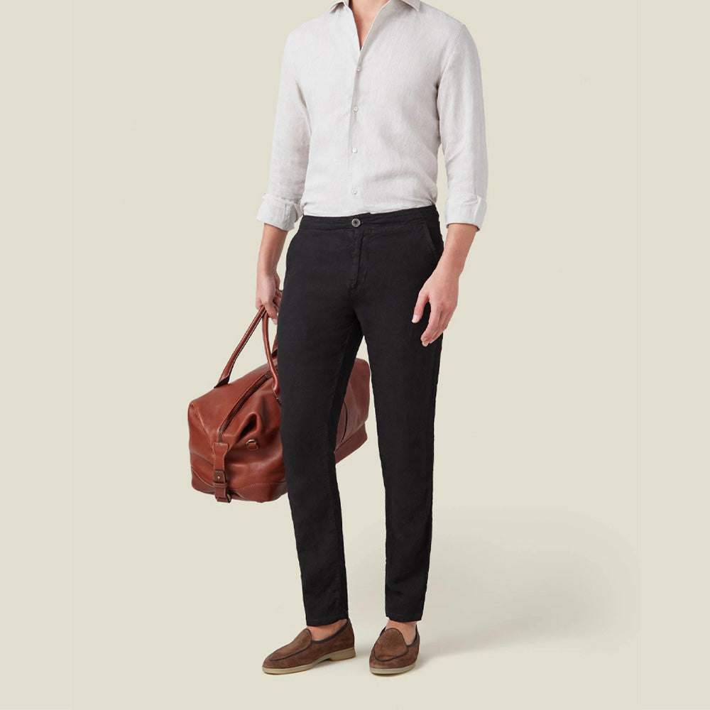 Men’s Calder Linen Straight-Leg Pants