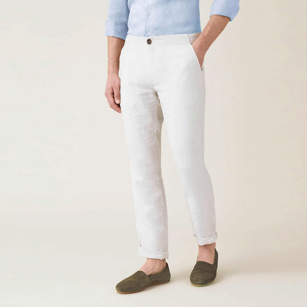 Men’s Calder Linen Straight-Leg Pants