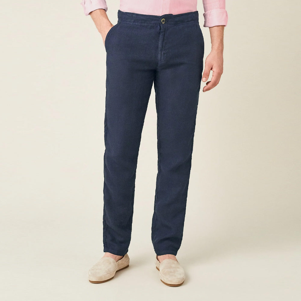 Men’s Calder Linen Straight-Leg Pants