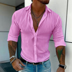 Men’s Milan Striped Lapel Shirt