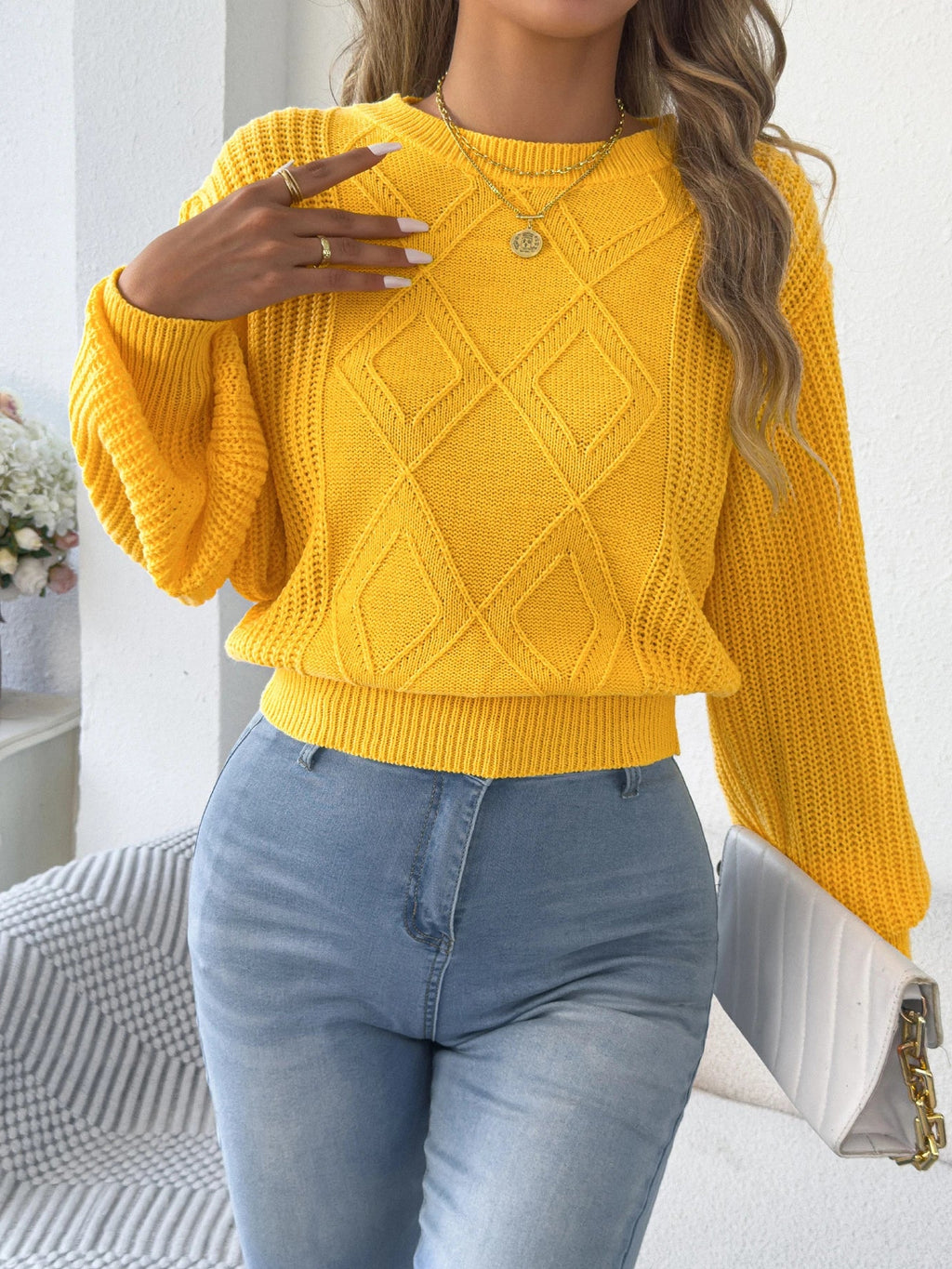 Raverno Knit Lantern Sweater