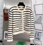 Liorra Striped Knit Cardigan