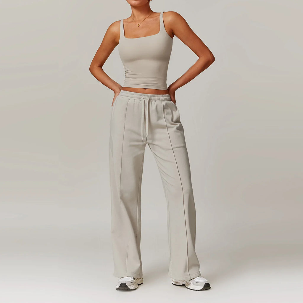 Women’s Aven Ribbed Crop Top & Pants Set